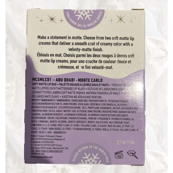 🌟🧚‍♀️NYX DISCONTINUED 2pc Matte & Metallic Lip Duo NWT - Picture 2 of 6